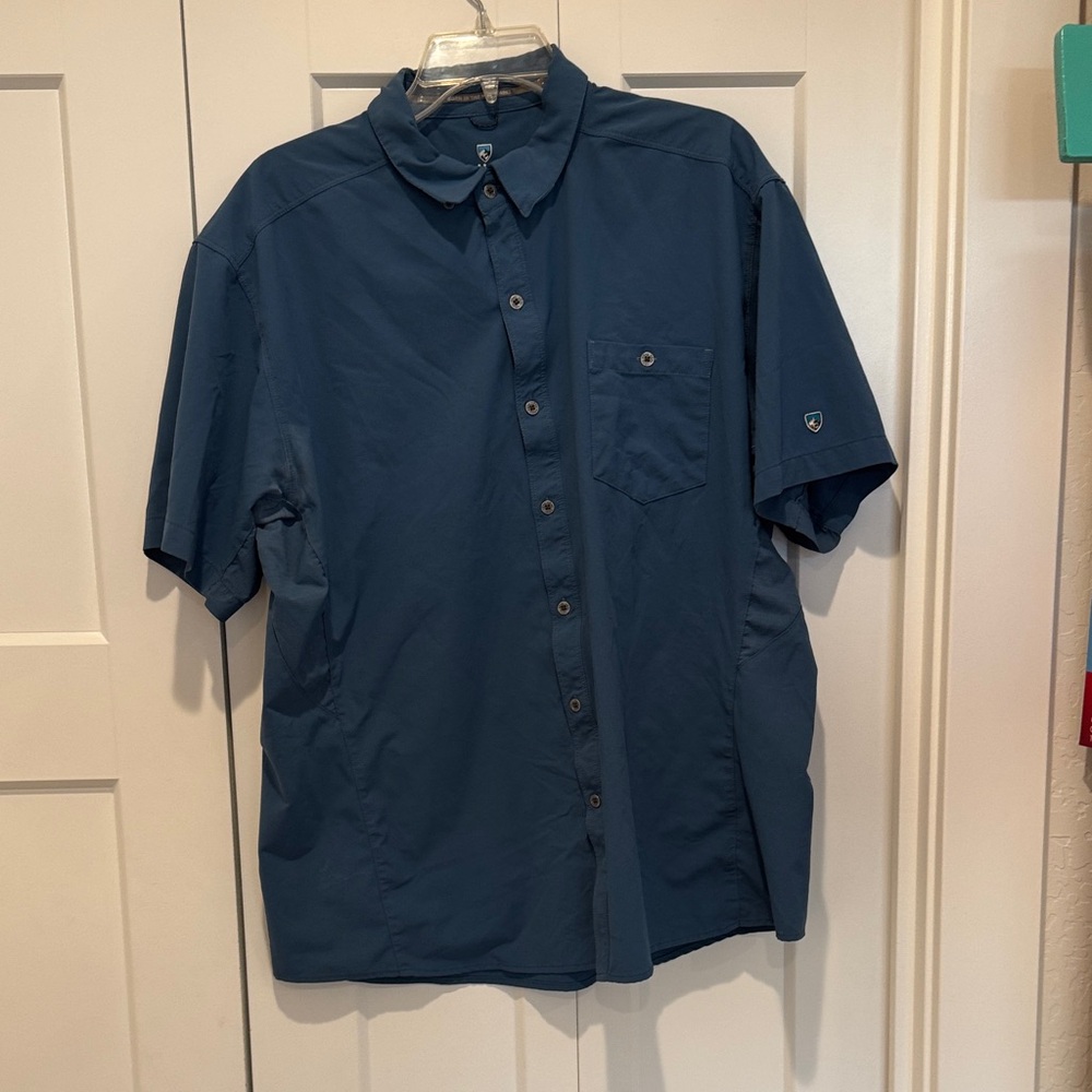 Kuhl Men's Deep Blue Casual Button Down Shirt